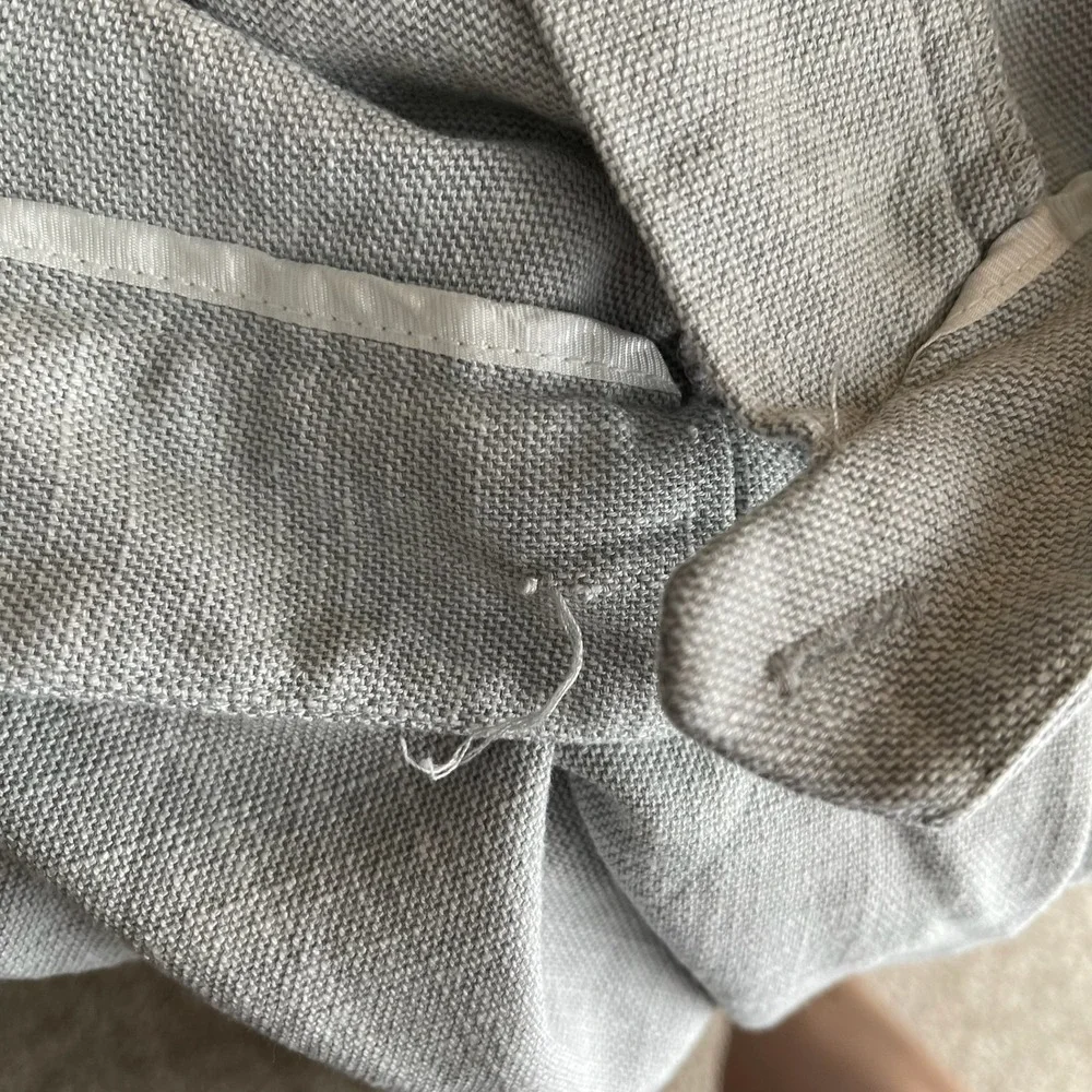 Zara Women's Gray Textured Flat Front Wide Leg Office Trouser Dress Pants Size S